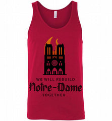 Fire at Notre Dame Cathedral I Will Rebuild Together Tank - zezetee