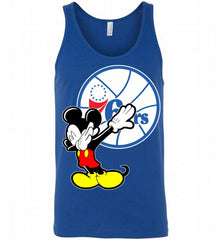 Disney Mickey Mouse Dabbing Philadelphia 76ers Tank - zezetee