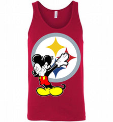 Disney Mickey Mouse Dabbing Pittsburgh Steelers Tank - zezetee