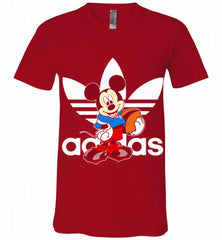 ADIDAS RUGBY MICKEY MOUSE DISNEY SPORTS V-Neck Shirt - zezetee
