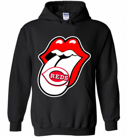 Cincinnati Reds  x The Rolling Stones Logo Hoodie - zezetee