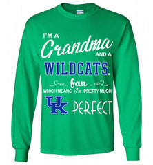 I'M A Grandma And A Kentucky Wildcats Fan Gildan Long Shirt - zezetee