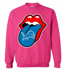 Detroit Lions  x The Rolling Stones Logo Crewneck Sweatshirt - zezetee