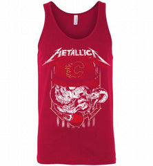 Metallica Skull Snake Calgary Flames Tank - zezetee