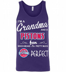 I'M A Grandma And A Detroit Pistons Fans Perfect Tank - zezetee
