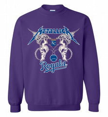 Metallica Kansas City Royals Logo Crewneck Sweatshirt - zezetee
