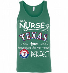 I'M A Nurse And A Texas Rangers Fan Pretty Much Perfect Tank - zezetee
