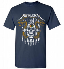 Metallica Snake Skull Chicago Blackhawks Logo Shirt - zezetee