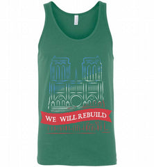 We Will Rebuild Notre-Dame Cathedral Tshirt Tank - zezetee