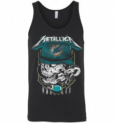 Metallica Skull Snake Miami Dolphins Tank - zezetee