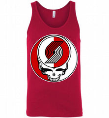 Portland Trail Blazers Grateful Dead Logo Band Tank - zezetee