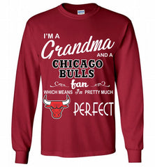 I'M A Grandma And A Chicago Bulls Fans Perfect Gildan Long Shirt - zezetee