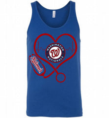 Nurse Heartbeat Washington Nationals Tank - zezetee