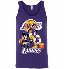 Mickey Goofy Donald Loves Los Angeles Lakers Basketball Fans Tank - zezetee