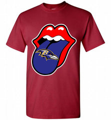 Baltimore Ravens  x The Rolling Stones Logo Shirt - zezetee