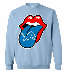 Detroit Lions  x The Rolling Stones Logo Crewneck Sweatshirt - zezetee