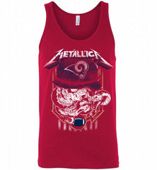 Metallica Skull Snake Los Angeles Rams Tank - zezetee