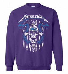 Metallica Snake Skull Orlando Magic Logo Crewneck Sweatshirt - zezetee