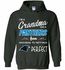 I'M A Grandma And A Carolina Panthers Fans I'm Pretty Much Perfect Hoodie - zezetee