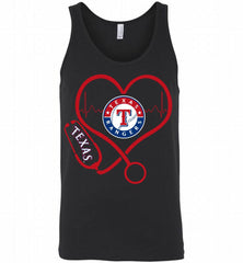 Nurse Heartbeat Texas Rangers Tank - zezetee
