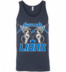Metallica Detroit Lions Logo Tank - zezetee