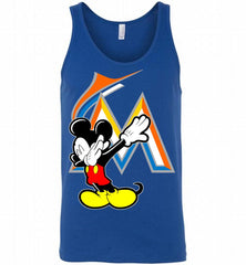 Disney Mickey Mouse Dabbing Miami Marlins Tank - zezetee
