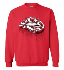 Lip Kansas City Chiefs Football Crewneck Sweatshirt - zezetee