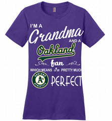 I'M A Grandma And A Oakland Athletics Fans Gift Ladies Perfect - zezetee