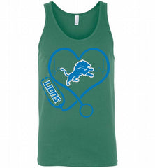Nurse Heartbeat Detroit Lions Tank - zezetee