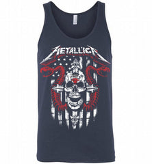 Metallica Snake Skull Chicago Bulls Logo Tank - zezetee