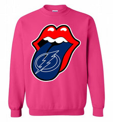 Tampa Bay Lightning  x The Rolling Stones Logo Crewneck Sweatshirt - zezetee