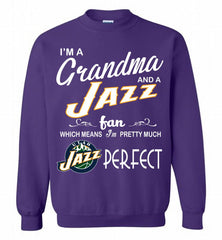 I'M A Grandma And A Utah Jazz Fans Perfect Crewneck Sweatshirt - zezetee