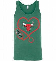 Nurse Heartbeat Love Chicago Bulls Tank - zezetee