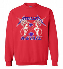 Metallica Kansas State Wildcats Logo Crewneck Sweatshirt - zezetee