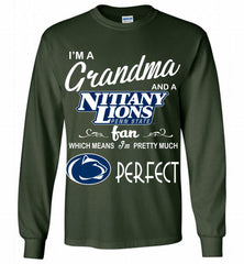 I'M A Grandma And A Penn State Nittany Lions Fan Gildan Long Shirt - zezetee