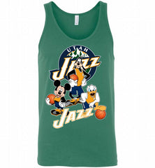Mickey Goofy Donald Loves Utah Jazz Basketball Fans Tank - zezetee
