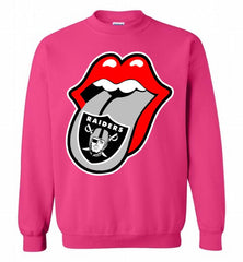 Oakland Raiders  x The Rolling Stones Logo Crewneck Sweatshirt - zezetee