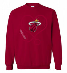 Nurse Heartbeat Love Miami Heat Crewneck Sweatshirt - zezetee
