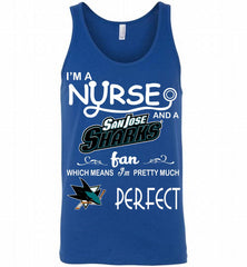 I'M A Nurse And A San Jose Sharks Fans Gift Tank - zezetee