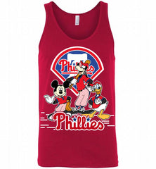 Mickey Goofy Donald Philadelphia Phillies Teams Tank - zezetee
