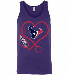 Nurse Heartbeat Houston Texans Tank - zezetee