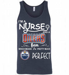 I'M A Nurse And A Edmonton Oilers Fans Gift Tank - zezetee
