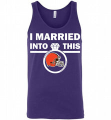 I MARRIED INTO THIS NFL Cleveland Browns Fans Gift Tank - zezetee