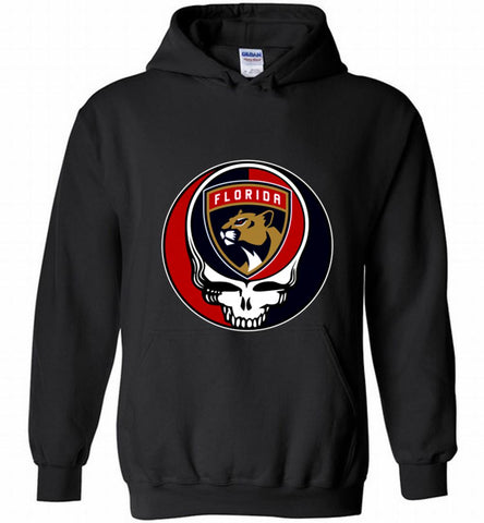 NHL TEAM FLORIDA PANTHERS X GRATEFUL DEAD LOGO BAND Hoodie - zezetee