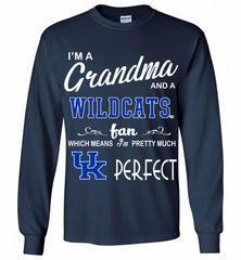 I'M A Grandma And A Kentucky Wildcats Fan Gildan Long Shirt - zezetee