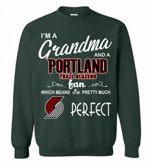 I'M A Grandma And A Portland Trail Blazers Fans Perfect Crewneck Sweatshirt - zezetee