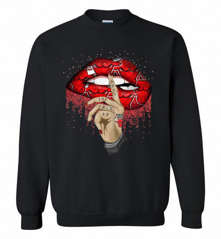 Chicago Bulls Lip Shut The Fuck Up Crewneck Sweatshirt - zezetee