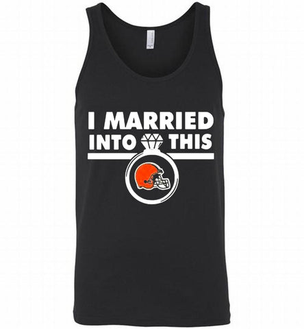 I MARRIED INTO THIS CLEVELAND BROWNS GIFT Tank - zezetee