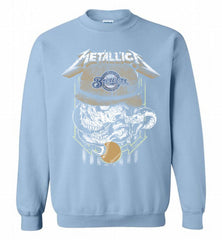 Metallica Skull Milwaukee Brewers Logo Crewneck Sweatshirt - zezetee