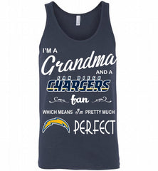 I'M A Grandma And A Chargers Fans I'm Pretty Much Perfect Tank - zezetee